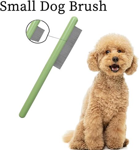 Wooden Small Dog Grooming Brush - Perfect for Shih Tzus, Yorkies, and Maltipoos - Ideal Puppy Hair Brushes for Maltese and Small Breeds (Compact Type) in Kuwait