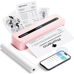 Phomemo Portable Printers Wireless for Travel, M832 Inkless Bluetooth Thermal Printer Support 8.5'' x 11'' US Letter & A4 Size, Compatible with iPhone Android Laptop for Mobile Office Home, with Case