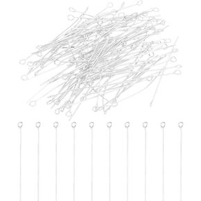 PATIKIL 50mm Open Eye Pins, 400Pcs 23 Gauge Metal Head Pins Needles Eye Pins for Jewelry Making Findings Earring Necklace Bracelet DIY Crafts, Bronze