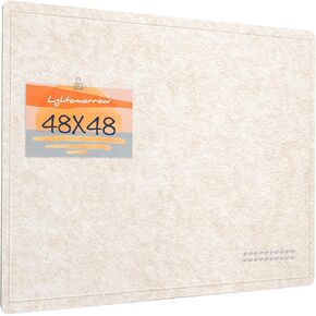 Extra Large Bulletin Board - 96 x 48 Inches, Decorative Felt Pin Board for Wall - 8' x 4' Foldable Photo Display Board with Self-Adhesive Tape, Includes 20 Push Pins - Oatmeal