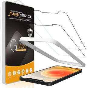 (2 حزمة) Supershieldz مصمم لهاتف iPhone 13 وiPhone 13 Pro (6.1 بوصة) واقي شاشة من الزجاج المقوى مع (صينية سهلة التركيب) مضاد للخدش، خالٍ من الفقاعات