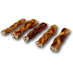 Top Dog Chews - 12" Braided Bully Sticks (10 Pack), 100% Natural Beef Pizzle Sticks, Long-Lasting Dog Chews, Healthy Protein-Rich Low-Fat Dog Treats
