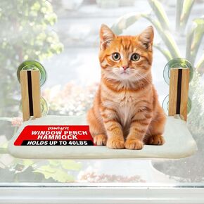 (2 Packs, Hold Up to 40 LBs) Cat Window Perch with Strong Suction Cup, Cat Window Hammock, Window Cat Perch, Cat Hammock for Window, Window Perch for Cats Inside, Cat Suction Cup Window Perch