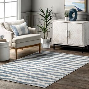 nuLOOM Tristan Contemporary Waves Runner Rug, 2' 6" x 6', Grey, Rectangular, 0.4" Thick