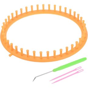 PATIKIL 36 Hooks Round Knitting Loom Machines Kit, 24cm OD Darning Weave Tool with Accessories for Scarf Sweater Shawl Blankets Mending Weaving Stitching, Green