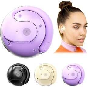 مترجم اللغة ، تترجمة سماعات الأذن في الوقت الفعلي ، تدعم Traductores Audifonos 75 لغة أذن Bluetooth (أسود)