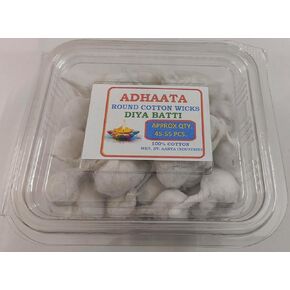 Handmade Raw Cotton Wicks for Diya, Jyot Bati Akhand Pooja Lamps, Diya Ghee Batti Box Pack, for Pooja, Aarti, Clay Diya Batti Home Mandir Temple, Diwali, Deepawali (Pack of 150, Long (Lambi))