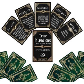 True Intentions: A Mind Reading Oracle Card Deck - 55 Intuitive Psychic Palm Sized Cards with Meanings on Them to Uncover Hidden Motives and Truths for Advanced to Beginners
