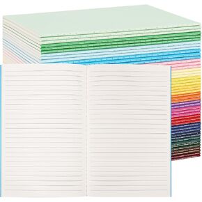 LABUK 24pcs A5 Journals Notebooks Bulk, 5.5x8.5in Lined Notebook Bulk, Colors Journal for Writing, Office, School 60 Pages