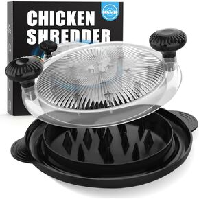 Chicken Shredder, Small Chicken Breast Shredder Tool Twist, Visible Meat Shredder Machine with Widened Anti Slip Mat Fix, Chicken Grinder Suitable for Pork, Beef, Chicken, Dishwasher Washable(Pink)