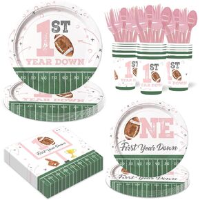 168 Pcs Under The Sea Baby Shower Supplies Paper Plates Napkins Set Including Plates, Napkins, Cups, Knives, Forks, Spoons for Party Supplies