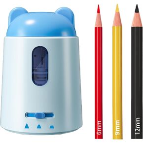 ZMOL Electric Pencil Sharpeners，Pencil Sharpener for No.2/Colored Pencils (6-8mm)， Portable Pencil Sharpener Plug in for Classroom, Office, Home,Battery Operated