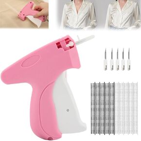 Stitch Tagging Tool for Clothing, Price Tag Attacher for Fabric with 5 Needles, Mini Stitchy Tool Kit Quick Clothing Fixer 2000 Fasteners, Hemming Sewing Tool Kit for Garment Repair(Purple)