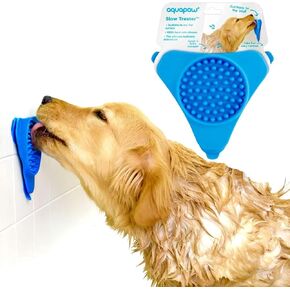 Aquapaw 2 Pack Dog لعق حصيرة مع أكواب الشفط - يجب أن تكون بطيئة تغذية لعق الكلب من أجل الطعام ، وعلاج ، وزبدة الفول السوداني