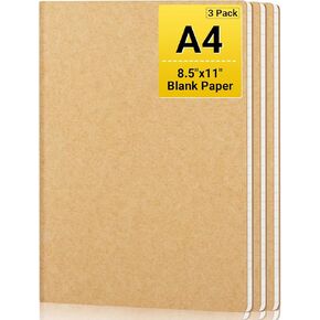 حكمت كلية Eusoar Notebooks ، 3 حزمة A4 11 "× 8-1/ 2" ، 40 ورقة/ 80 صفحة ، ورقة سميكة 100gsm ، وسادات كتابة خط الدفات