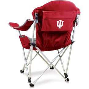 PICNIC TIME NCAA Reclining Camp Chair, One Size, Navy Blue with Gray Accents