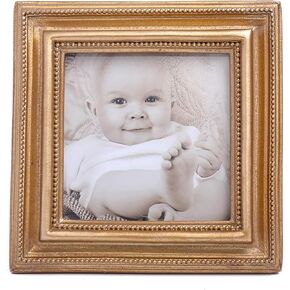 إطارات صور عتيقة من SIKOO مقاس 2.5 × 3.5 إطار صورة بيضاوي بحجم المحفظة وإطارات صور صغيرة وإطارات صور صغيرة عتيقة ومعرض صور يثبت على الحائط وحامل سطح الطاولة، ذهبي برونزي