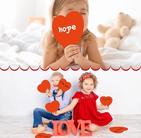 Qilery 100 Pcs 6 Inch Large Heart Cutouts with 2 Pcs Marker Pens Valentine's Day Paper Cutouts Heart Bulletin Board Decoration for Kids Classroom Craft Projects(Pink, White, Red) in Kuwait