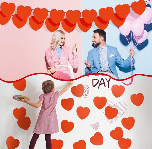 Qilery 100 Pcs 6 Inch Large Heart Cutouts with 2 Pcs Marker Pens Valentine's Day Paper Cutouts Heart Bulletin Board Decoration for Kids Classroom Craft Projects(Pink, White, Red) in Kuwait