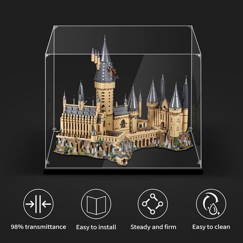 Acrylic Display Case for Lego 76417 Gringotts Wizarding Bank – Collectors' Edition, 17.71x15.74x31.49inches (45x40x80cm), Protect Your Collectibles from Dust with a Clear Showcase in Kuwait