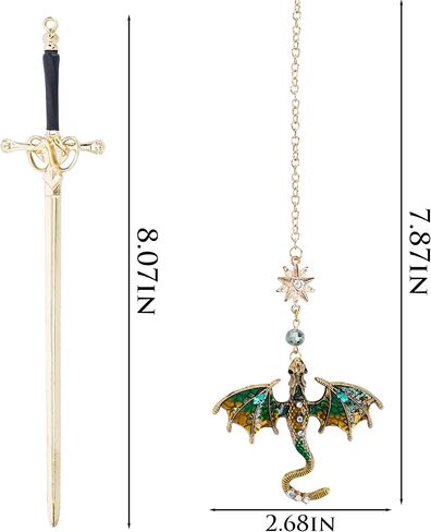 Fantasy Fourth Wing Bookmark - Sward Dragon Book Mark for Men Vintage Tassel Metal Pendant Antique Silver Blue Book Marker Reading Gifts Birthday Teacher Friends Thanks Christmas Present in Kuwait