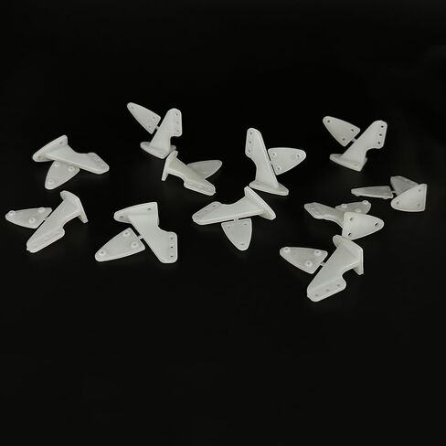 10PCS RC Airplane Plastic Lock On Control Horns Micro Control Horn for RC Plane Aircraft Helicopter DIY Model Plane Parts (13.5x16mm White) in Kuwait