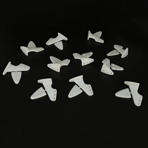 10PCS RC Airplane Plastic Lock On Control Horns Micro Control Horn for RC Plane Aircraft Helicopter DIY Model Plane Parts (13.5x16mm White) in Kuwait