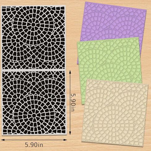 Floral Embossing Folder 3D Textured Plastic Template for DIY Card Making and Scrapbooking Paper Crafts, Intricate Flower Design 5.90" x 5.90" in Kuwait