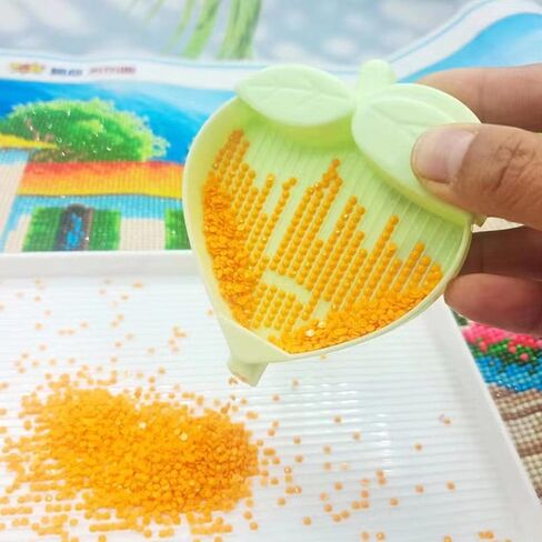 6 قطع من البلاستيك الماس الفني اللوحة صواني فرز الخرز ، صينية صفيحة راينستون للطلاء الفني الماس ， صواني فرز الخرزة لحرف DIY in Kuwait