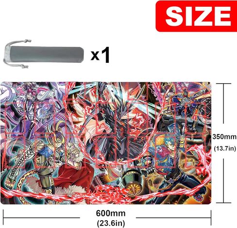 YGO Playmat Gaming Competition Pad Mat Card Binder Deck 23.6x13.7in (Salamangreat) - 2 Player, Ages 6+ in Kuwait