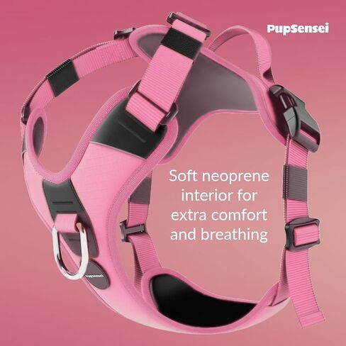 No Pull Dog Harness - Durable Polyester Puppy Harness with Front Anti-Pull Loop, Reflective Strips, and Quick-Release Clips for Small, Medium, and Large Dogs (Forest Green, Medium) in Kuwait