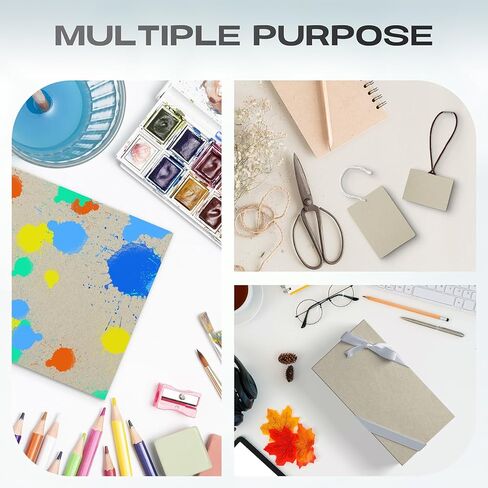 Frametory, Pack of 20 Heavy Duty Chipboard sheets, 10x12.5 inch Black Bookboards, 80PT(0.08") Thick Paperboard for Bookbinding, Covers, Art Bases, Boxes and Packaging in Kuwait