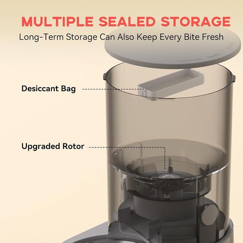 Rechargable Automatic Cat Feeders - 5G WiFi Pet Feeder with APP Control, 4L Timed Cat Feeders for Dry Food, 1-10 Meals Per Day, 12 Portions Per Meal, Easy to Clean in Kuwait