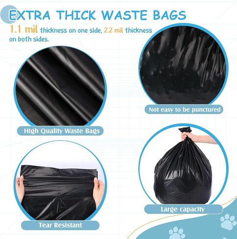 150 Pcs Dog Waste Bags Dog Poop Large Leak Proof Bags 26"x 33" Dog Waste Station Can Liners Heavy Duty Pet trash Bin Liner Bag for Walking Poop Station Dispensers, 3 Rolls of 50 Bags (Green) in Saudi Arabia