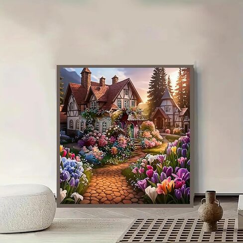 مجموعة طلاء GXGLLPZBY 5D Diamond للبالغين المبتدئين ، DIY Cross Sunflower Paint by Diamond Art Kits ، Full Friends Full Drill Diors Dots Gem Art ، Decor Home Wall Decor in Kuwait