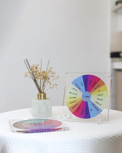 2 Pieces Acrylic Feelings Wheel & Needs Wheels Emotions Wheel Mental Health Tool for Home/Office/School Education Supplies School Classroom Decor in Saudi Arabia