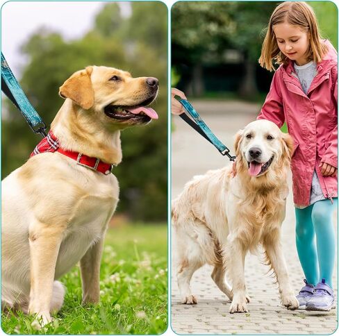 Short Dog Leash,Traffic Leash,Reflective Nylon Padded Handle,Nylon Short Dog Leash for Training Control - for Large and Medium Sized Dogs. (Pink Marble) in Kuwait