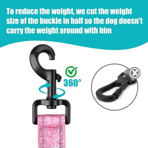 Short Dog Leash,Traffic Leash,Reflective Nylon Padded Handle,Nylon Short Dog Leash for Training Control - for Large and Medium Sized Dogs. (Pink Marble) in Saudi Arabia