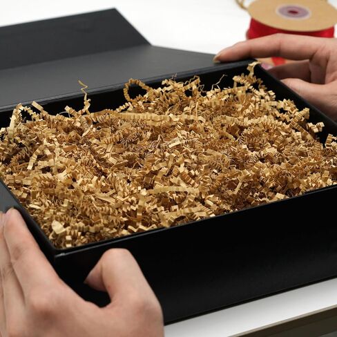 1LB Crinkle Cut Paper Shred Filler, Black Shredded Paper for Gift Baskets Boxes Filling, Birthday Wedding Valentines Day Decoration in Saudi Arabia