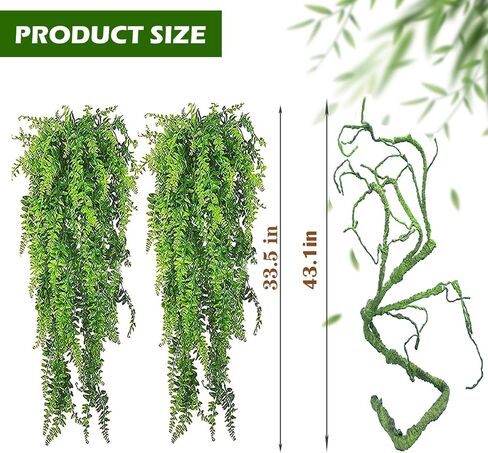 kathson Reptile Plant Succulent,Artificial Plants Aquarium &Terrarium Accessories for Bearded Dragon Crested Leopard Gecko Lizard Chameleon Tortoise Betta Fish Hermit Crab in Kuwait