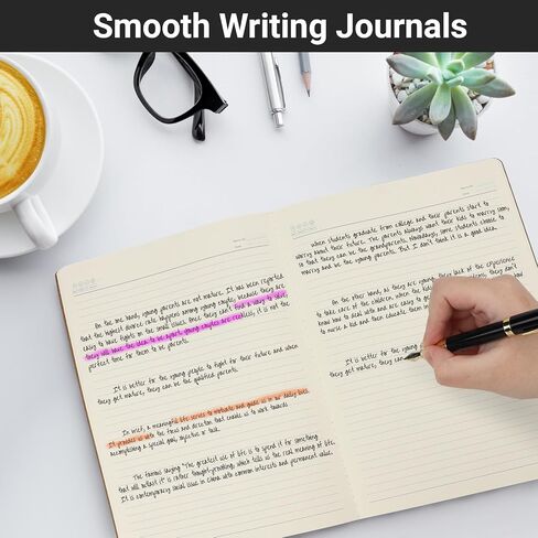 EUSOAR Notebooks College Ruled, 3 Pack A4 11" x 8-1/2", 40 Sheets/ 80 Pages, 100gsm Thick Paper, Notebook Bulk Journal Line Writing Pads, Drawing Sketchbook Subject for Office Business Work Supplies in Kuwait