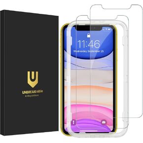 UNBREAKcable Screen Protector for iPhone 11/ iPhone XR 2 Pack, [Easy Installation Frame] [Anti-Scratch] [Anti-Fingerprint] [Bubble Free] Double Defense Premium Tempered Glass for iPhone 11/ XR 6.1"