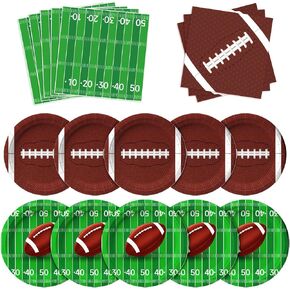 Soccer Party Supplies Kit for 50 Guests, Soccer Party Favors Set with Dinner Plates, Dessert Plates, Napkins, Perfect for Game Day, Soccer-Themed Birthday Parties, and Celebrations