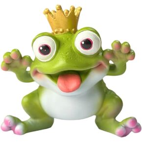 Frog Ornament Resin Mini Frogs, Frogs Gifts for Women, Cute Couple Frog Decor Crown Frog Valentine's Day Gift (Prince+Princess)