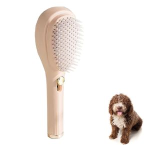 Self-Cleaning Soft Fur Beauty Brush for Small Dogs – Gentle Grooming Brush Comb for Chihuahuas, Teddy Dogs, Yorkies, Maltipoos, and Shih Tzus (Pink Pink)