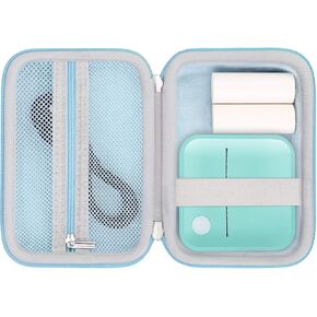 Thermal Printer Case for Memoking Mini Printer/Ponek T02 / Phomemo Mini Thermal Printer/VFU Label Maker/INVISEN Sticker Maker, Extra Space for Label Maker Rolls and Cable, Deep Pink in Kuwait