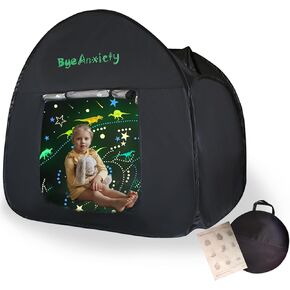 ByeAnxiety Sensory Tent for Kids with Autism - 47x47in Sensory Calm Corner Helps Autism, ADHD, SPD Children Adults Relax, Improve Focus Collapsible Autistic Sensory Play Tents with Bag & Window