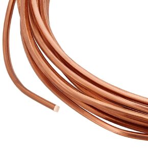 BENECREAT 19.7Ft Square Copper Wire, 16 Gauge Pure Copper Wire, Craft Wire for Jewelry Making, Gem Metal Wrap, Garden, Sculpting, Armature, Half Hard