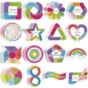 75Pcs Calm Strips for Anxiety Sensory Stickers Textured Sensory Stickers Anti Stress Anxiety Relief Items Boho Calm Stickers Bulk Waterproof Fidget Stickers Adults Kids Classroom Teacher Supplies (75)