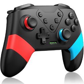 وحدة تحكم التبديل اللاسلكية لنينتندو سويتش/لايت/OLED، وحدة تحكم RGB Switch Pro تدعم iOS/Android/Windows PC، Switch Remote Gamepad مع ماكرو قابل للبرمجة/Turbo/التحكم في الحركة/الاهتزاز/الاستيقاظ